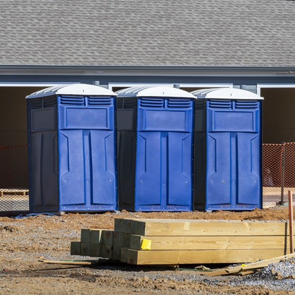 what is the expected delivery and pickup timeframe for the portable restrooms in Frelinghuysen NJ